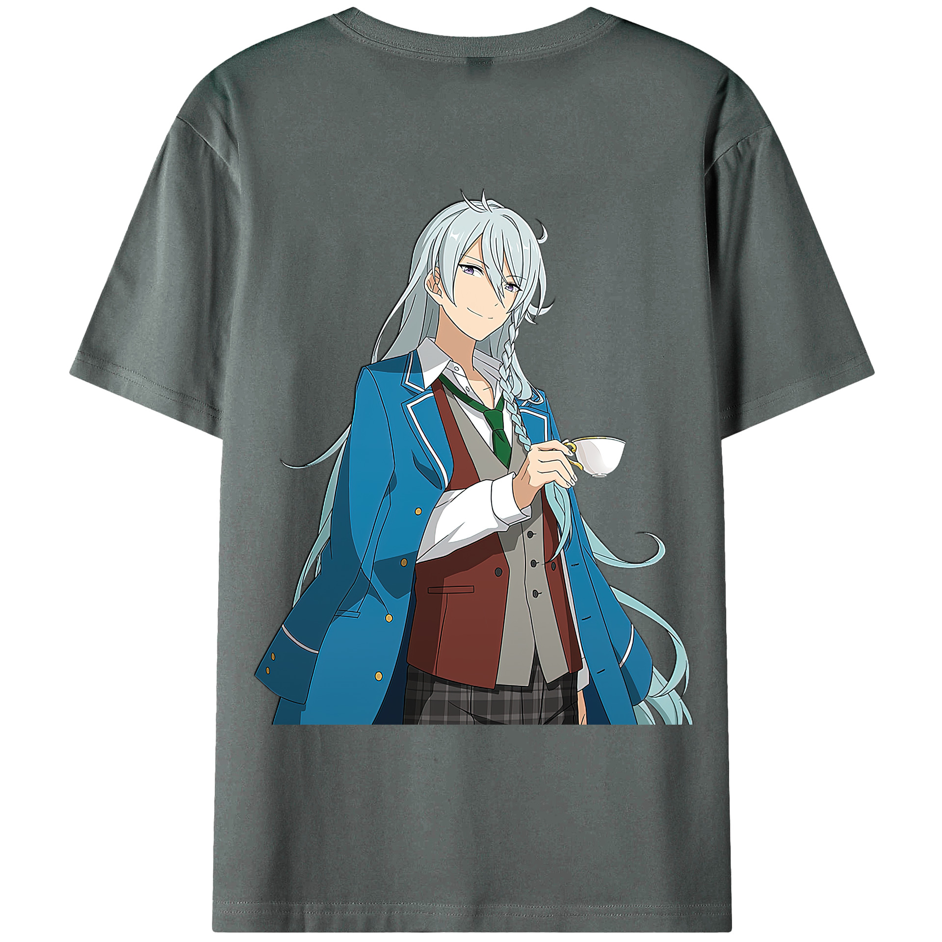 （画像用） あんさんぶるスターズ! Ensemble Stars 綿100％ メンズ半袖Tシャツ（バックプリント） 通気性